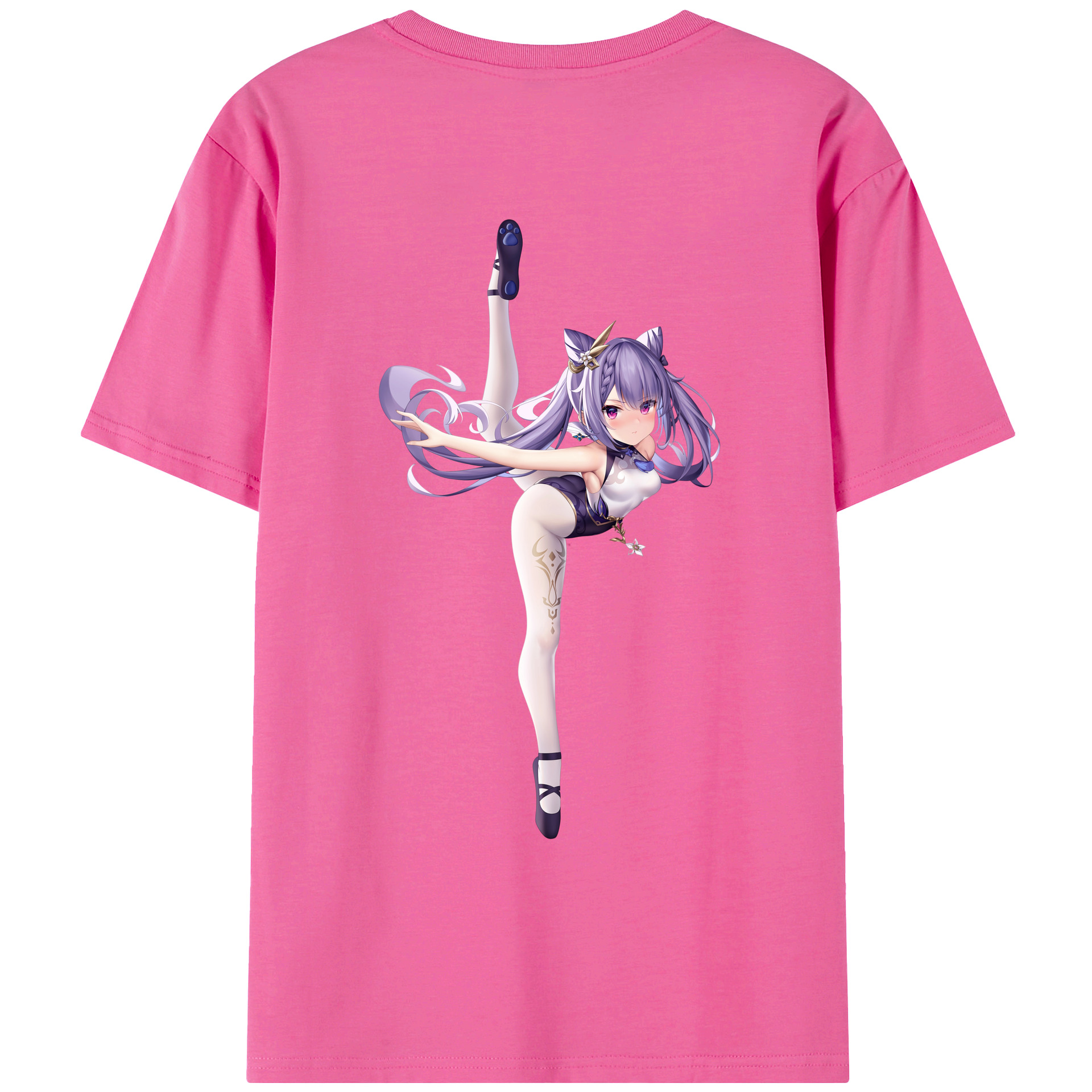 げんし神 刻晴 こくせい genshin Kokusei レディース半袖Tシャツ(バックプリント)